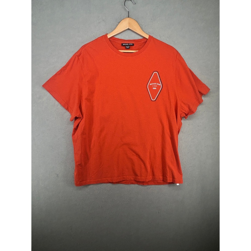Michael Kors Mens Orange St Tropez 1981 Graphic Cotton T-Shirt XXL